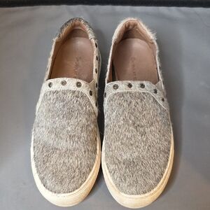 Chocolat Blu NOELLA hair On Hide Slip-On Sneakers Size 37, Western Cowgirl Chic
